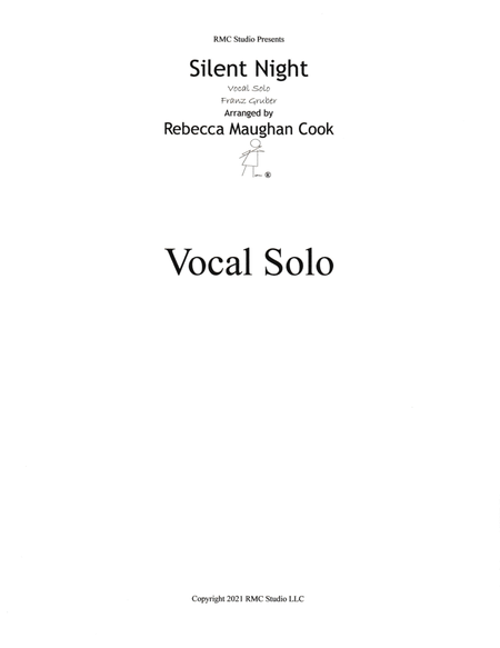 Silent Night for Vocal Solo with piano accompaniment image number null