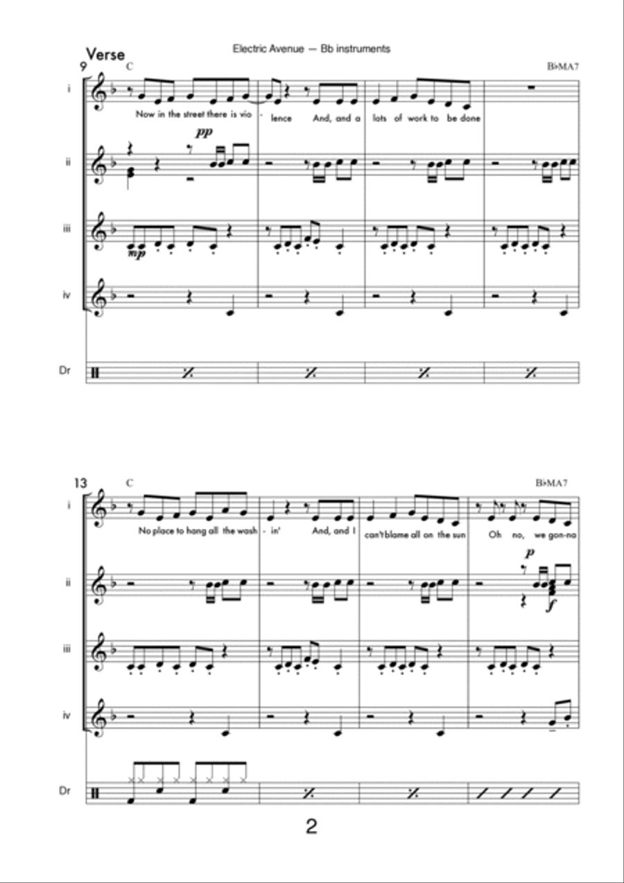 Electric Avenue Large Ensemble scores gallery preview page 6