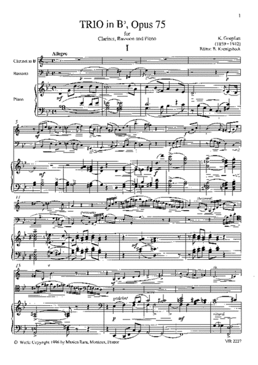 Trio Op. 75 in B (in G minor)