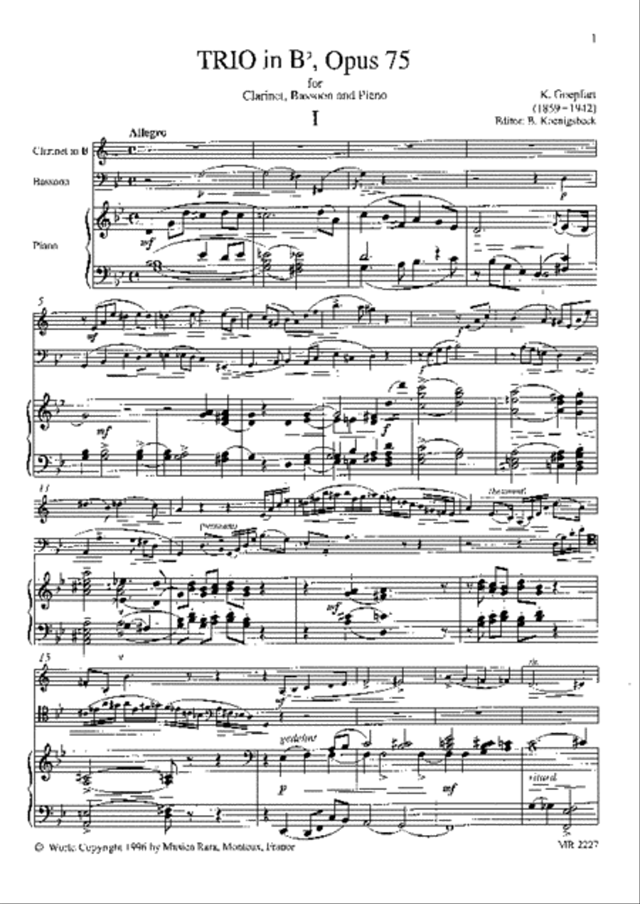 Trio Op. 75 in B (in G minor) Piano Trio scores gallery preview page 2