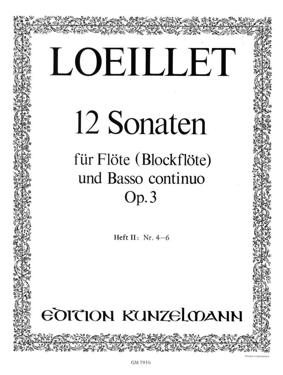 Flute Sonatas (12) in 4 volumes Volume 2