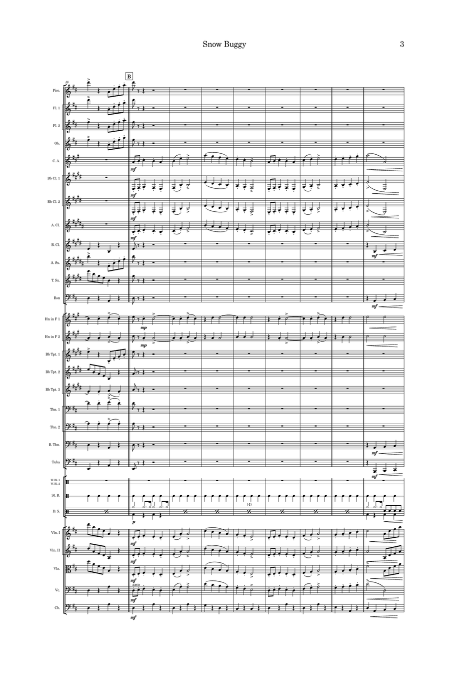 Snow Buggy Full Orchestra scores gallery preview page 3