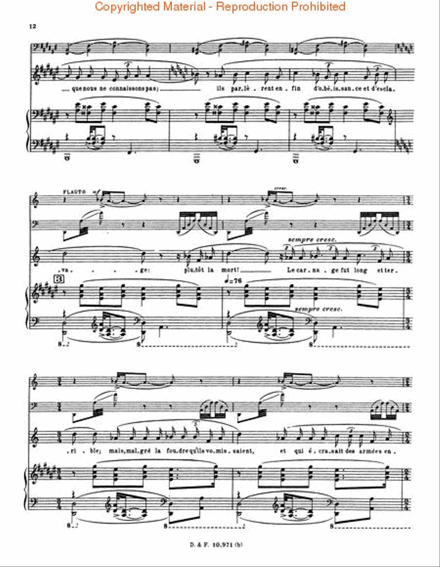 Chansons Madécasses Flute scores gallery preview page 3