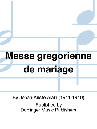 Messe gregorienne de mariage