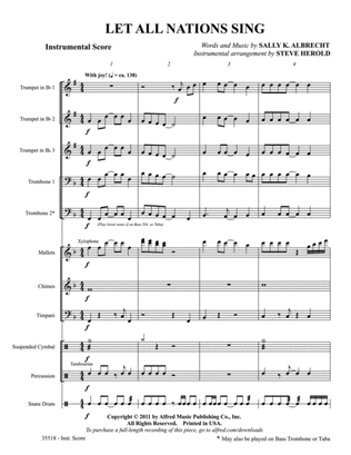 Let All Nations Sing: Score