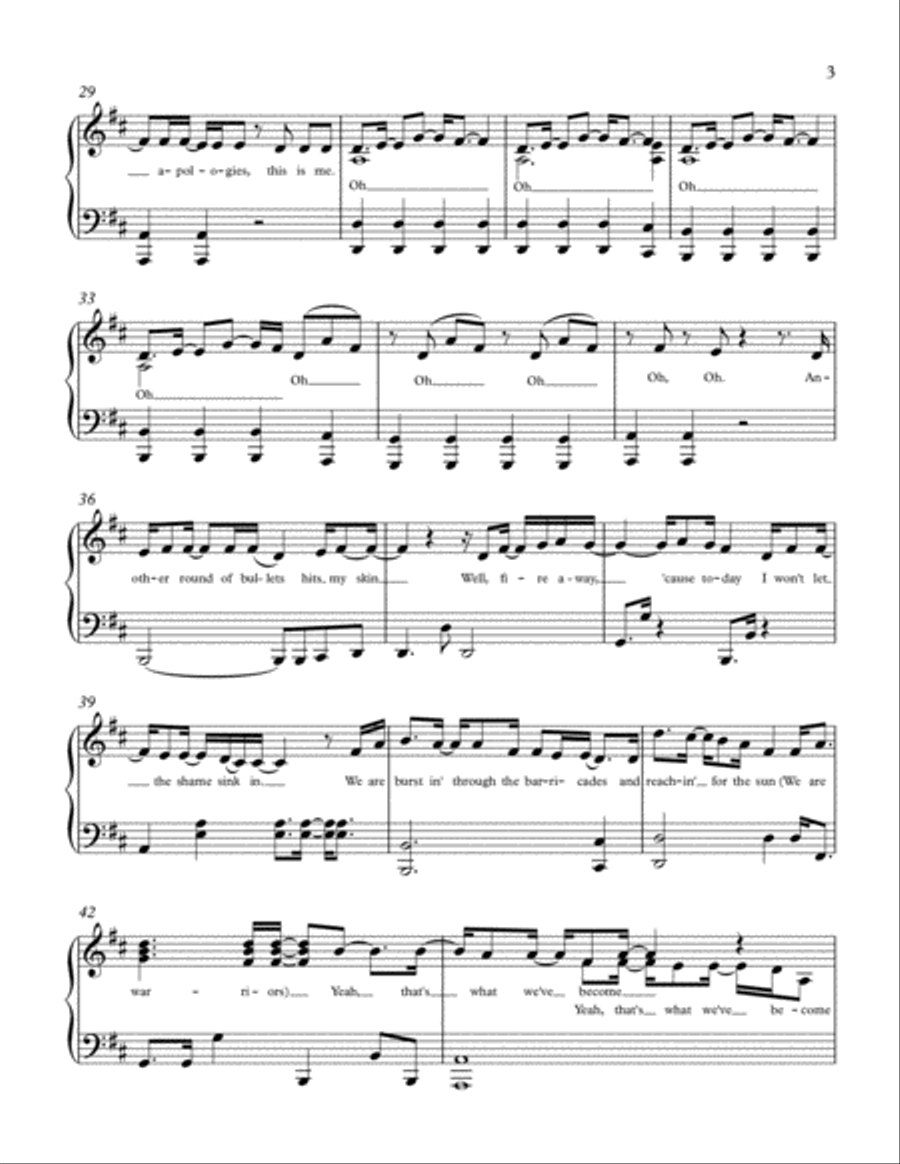 This Is Me Piano Solo scores gallery preview page 3
