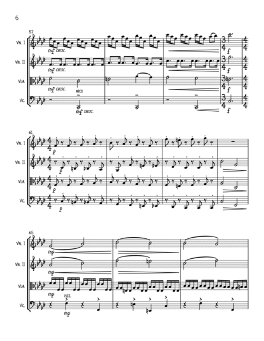 Paint It, Black String Quartet scores gallery preview page 6