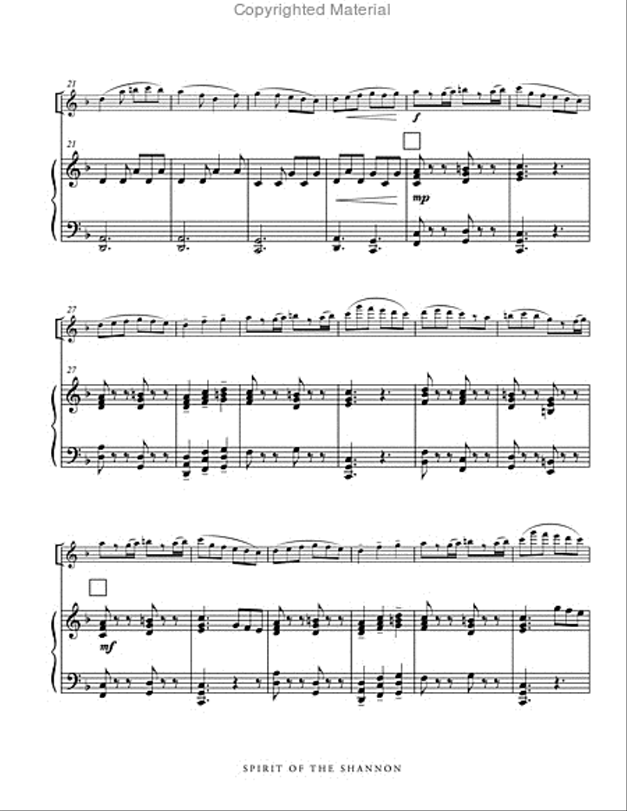 Spirit of the Shannon (piano reduction) Flute Solo scores gallery preview page 3