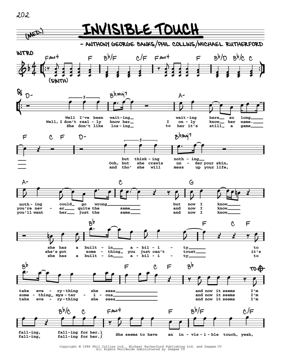 Invisible Touch Voice scores gallery preview page 1