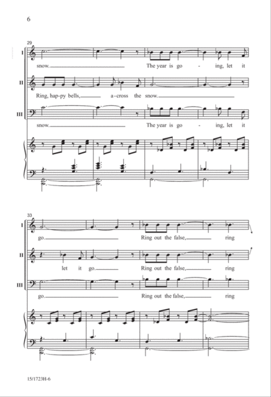 Ring Out, Wild Bells 3-Part scores gallery preview page 6