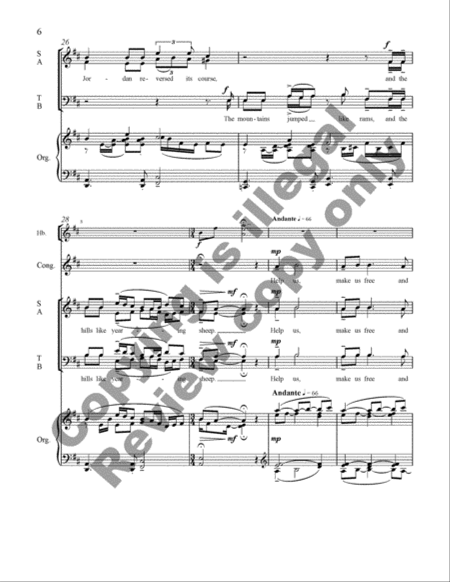 Psalm 114 4-Part scores gallery preview page 6