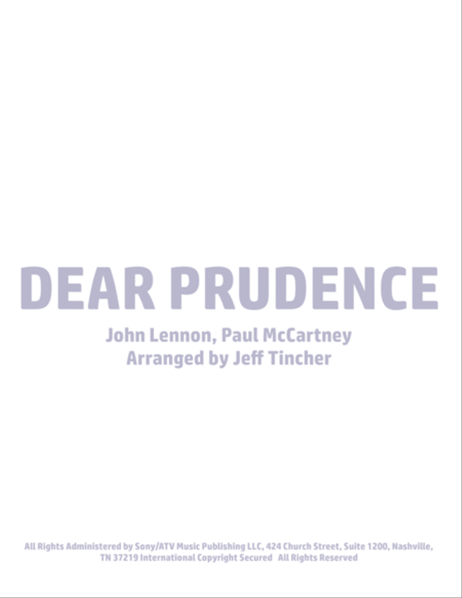 Dear Prudence Voice scores gallery preview page 1