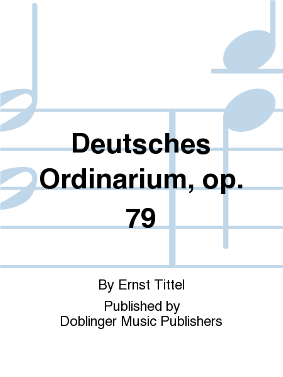 Deutsches Ordinarium, op. 79 Choir scores gallery preview page 1