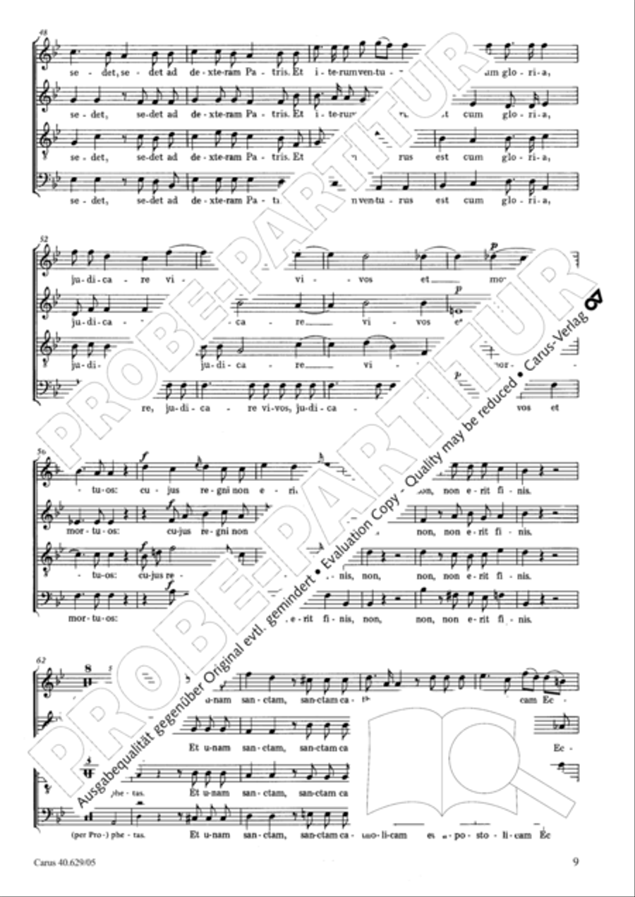Missa brevis in B flat major 4-Part scores gallery preview page 10