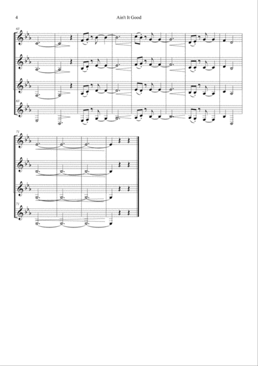 Ain't It Good Brass Ensemble scores gallery preview page 4