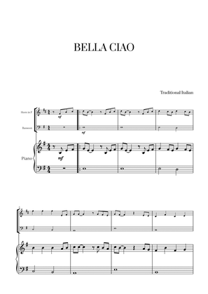 Book cover for Bella Ciao for French Horn, Bassoon and Piano