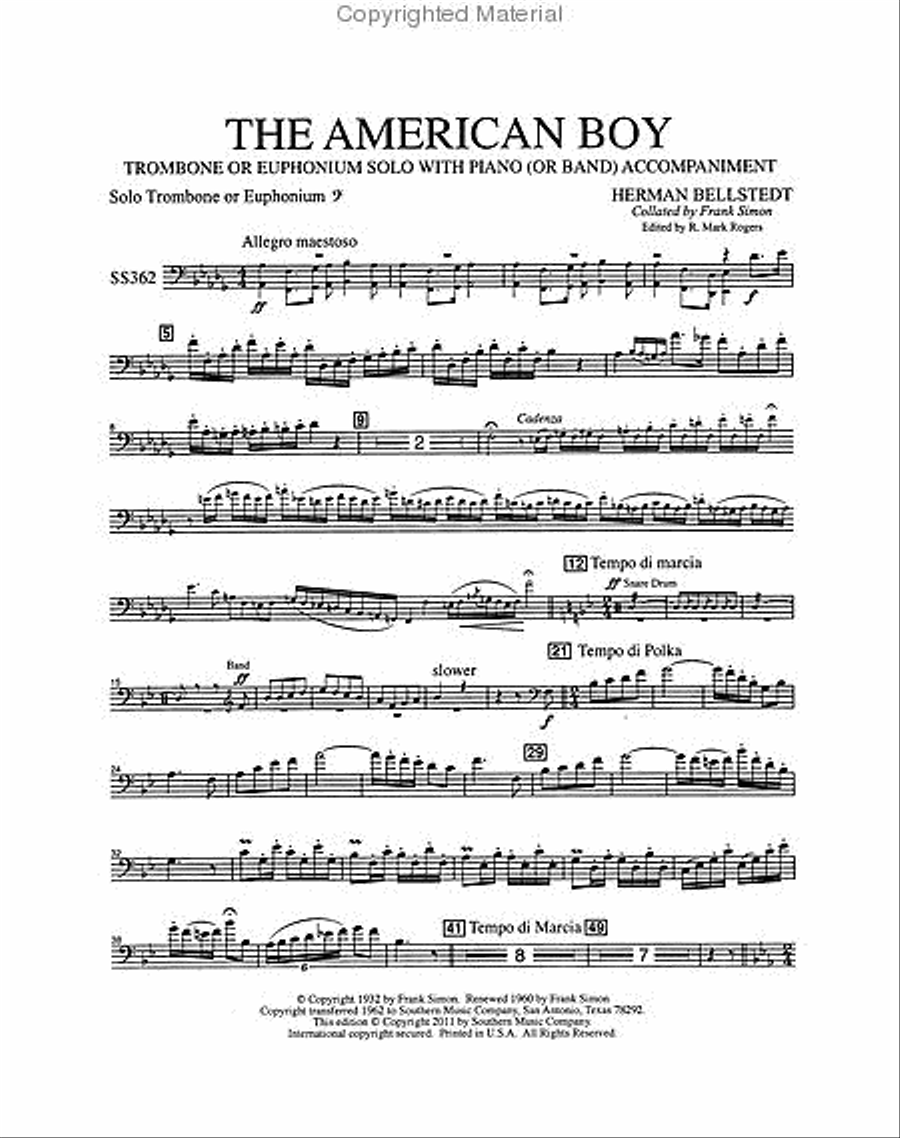 The American Boy The American Boy Trombone scores gallery preview page 4