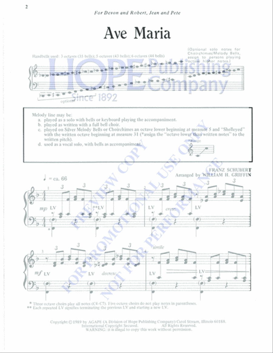 Ave Maria 5-Octaves scores gallery preview page 2