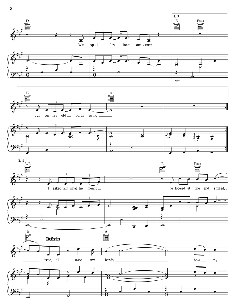 Believe Piano, Vocal, Guitar scores gallery preview page 2