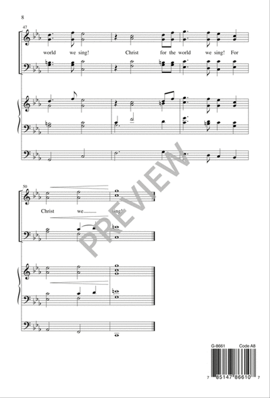 Christ for the World We Sing 4-Part scores gallery preview page 9