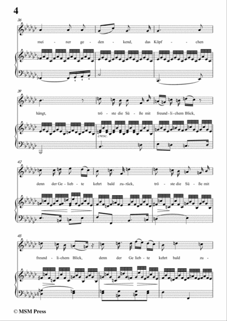 Schubert-Liebesbotschaft,from 'Schwanengesang(Swan Song)',D.957 No.1,in G flat Major Voice scores gallery preview page 6