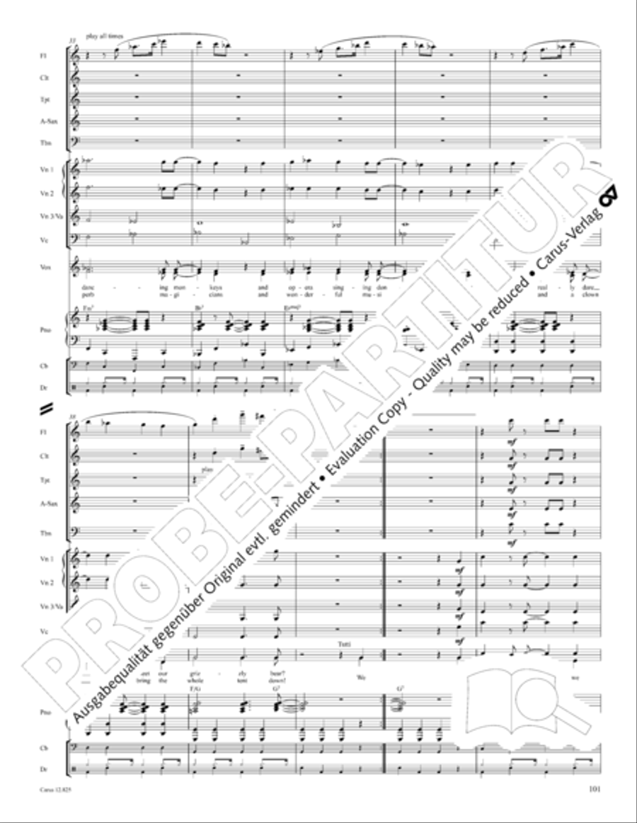Circus Allegro Circus Allegro Choir scores gallery preview page 102