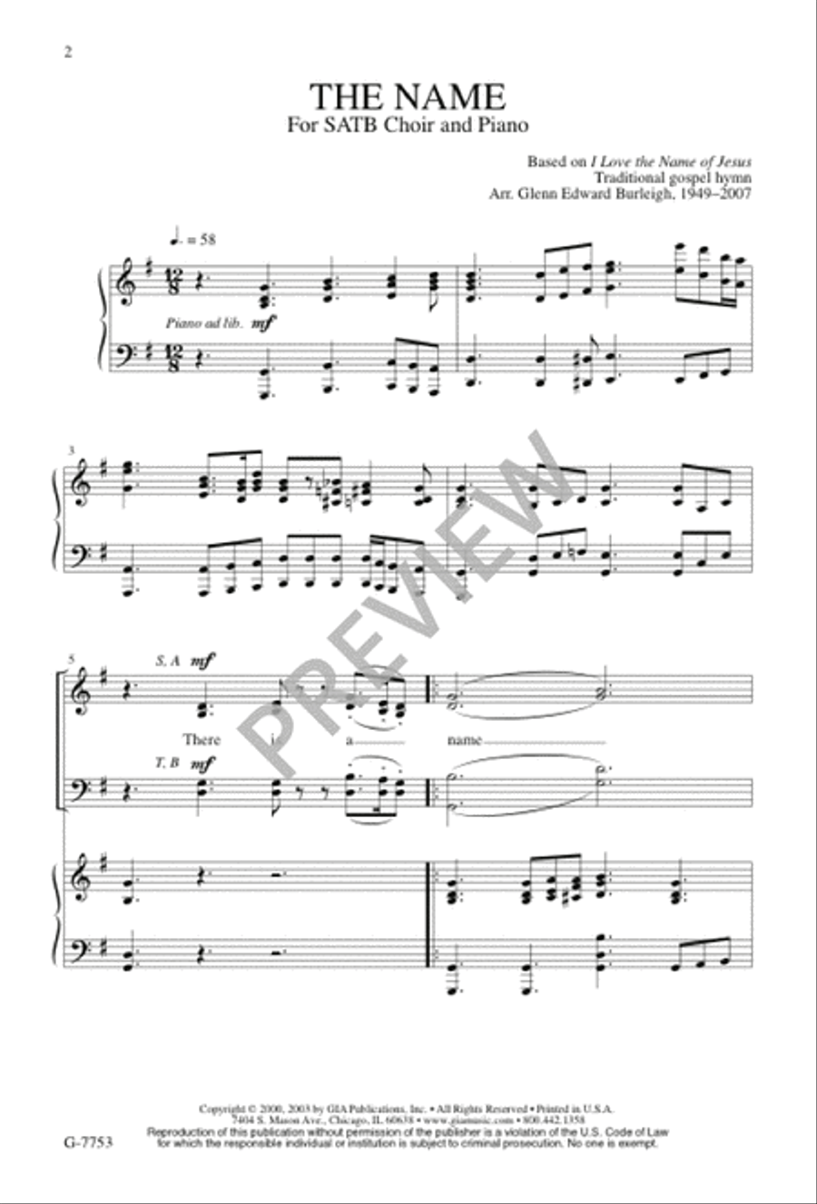 The Name The Name 4-Part scores gallery preview page 2