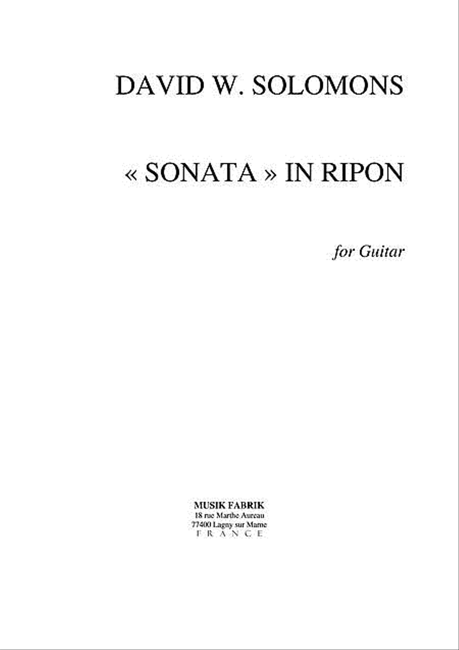 Sonata in Ripon Guitar Solo scores gallery preview page 1