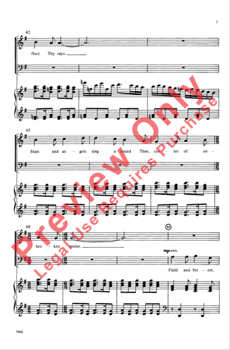 Joyful, Joyful, We Adore Thee 4-Part scores gallery preview page 6