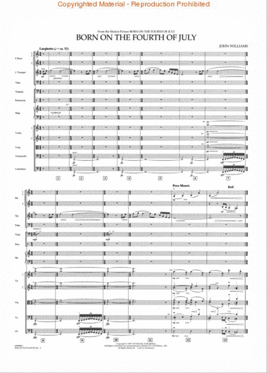 Born on the Fourth of July Full Orchestra scores gallery preview page 2