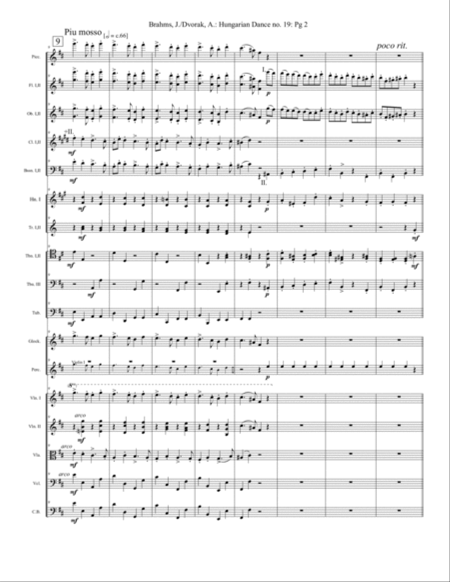 Hungarian Dance no. 19 and no. 20 - Extra Score Full Orchestra scores gallery preview page 2