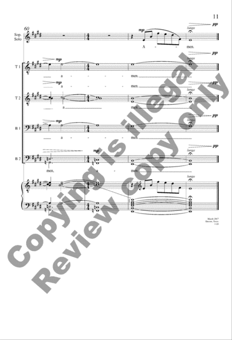 Last Lullaby TTBB scores gallery preview page 11