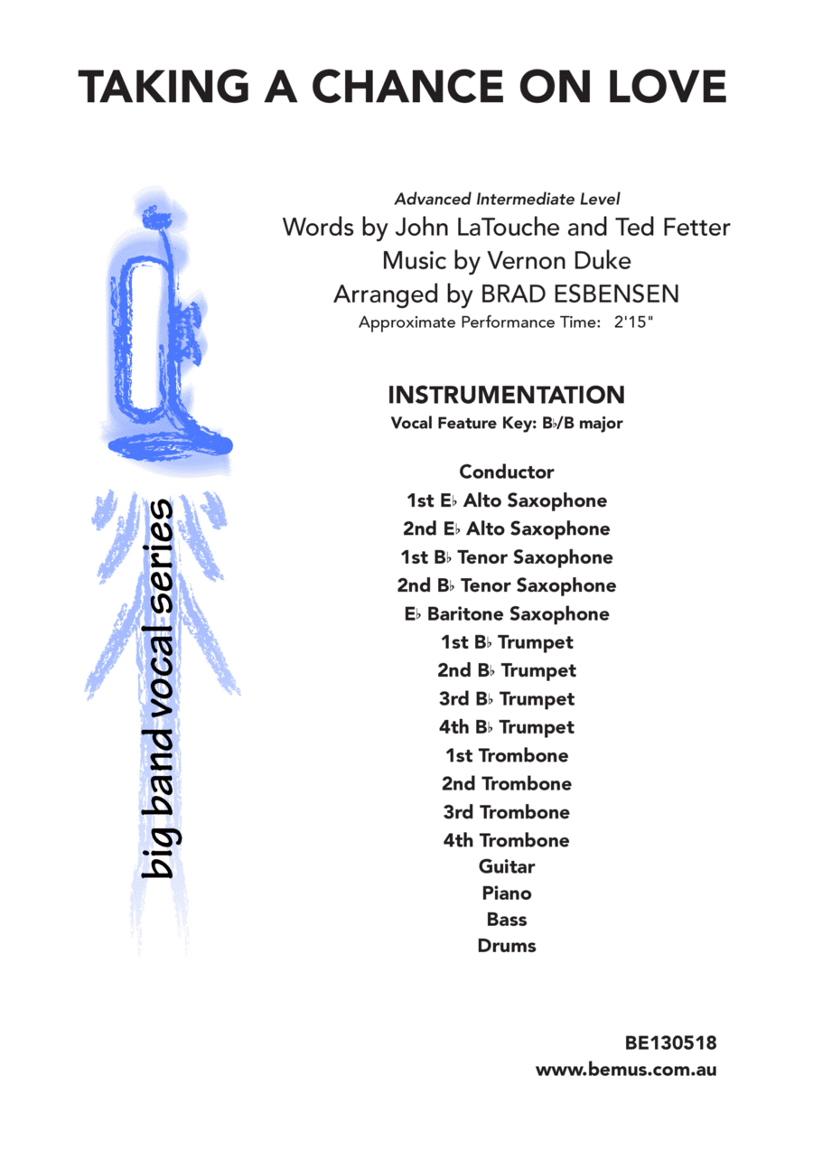 Taking A Chance On Love Jazz Ensemble scores gallery preview page 1