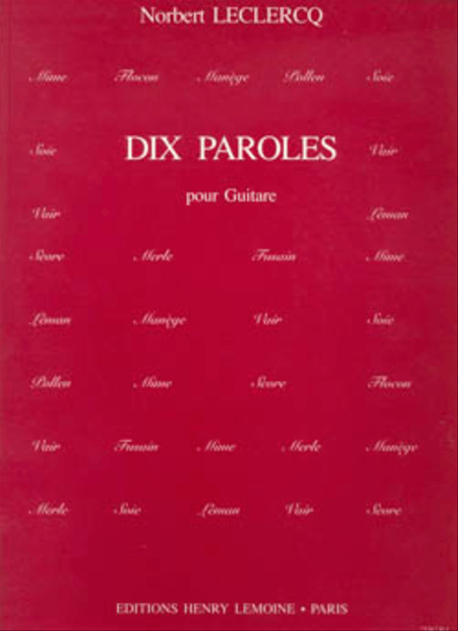 Paroles (10) Acoustic Guitar scores gallery preview page 1