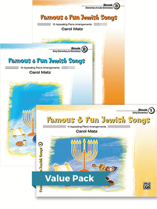 Famous & Fun Jewish Songs 1-3 (Value Pack)