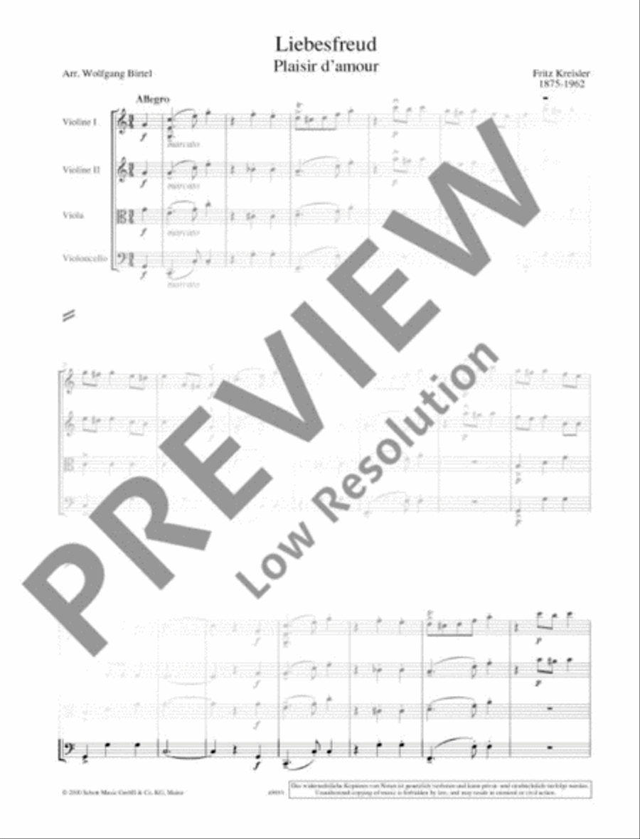 Alt-Wiener Tanzweisen String Quartet scores gallery preview page 7