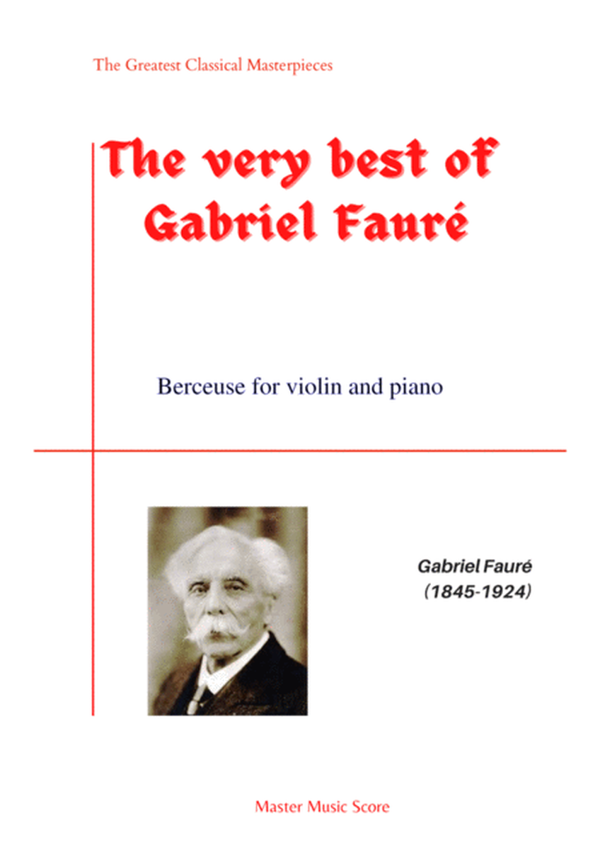 Faure-Berceuse for violin and piano image number null