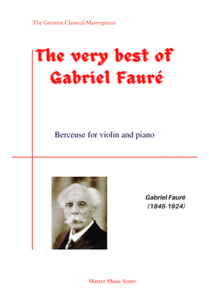 Book cover for Faure-Berceuse for violin and piano