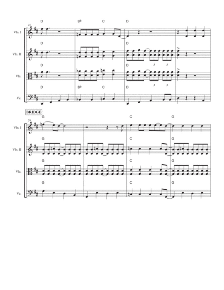 Crazy Little Thing Called Love String Trio scores gallery preview page 4