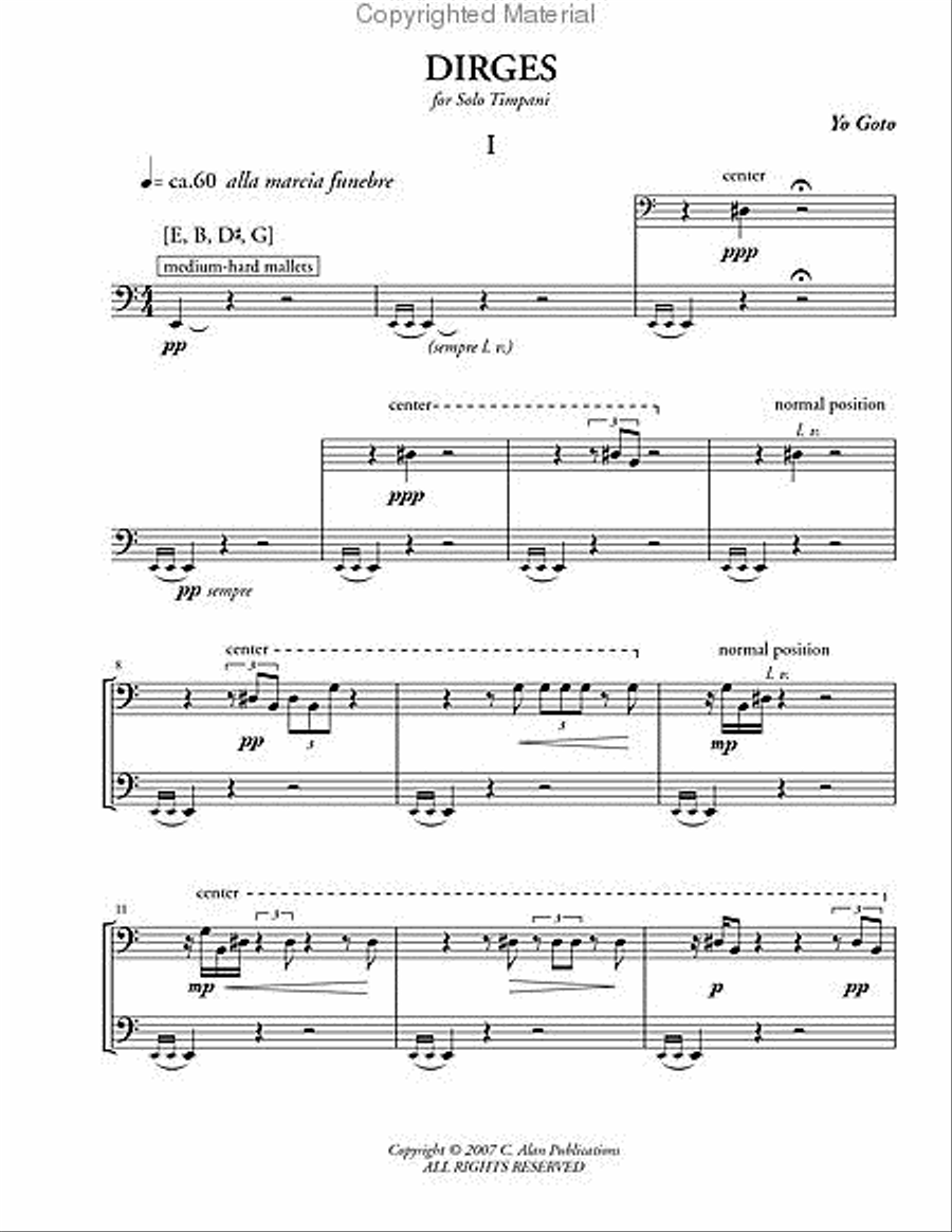 Dirges Percussion Ensemble scores gallery preview page 2