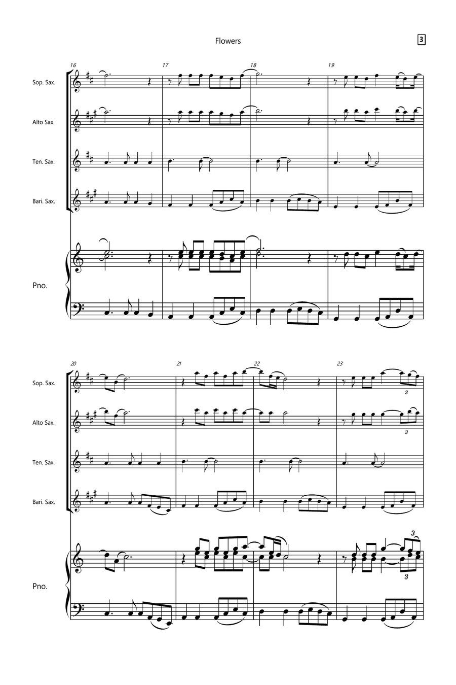 Flowers Small Ensemble scores gallery preview page 3