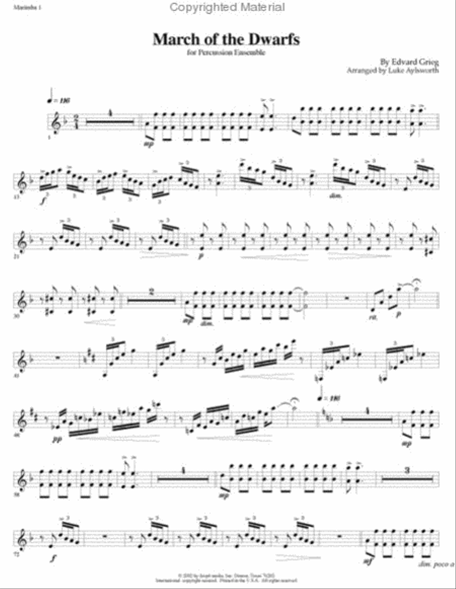 March of the Dwarfs Percussion Ensemble scores gallery preview page 3