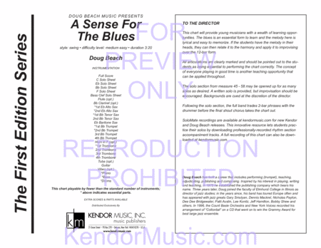 Sense For The Blues, A (Full Score)