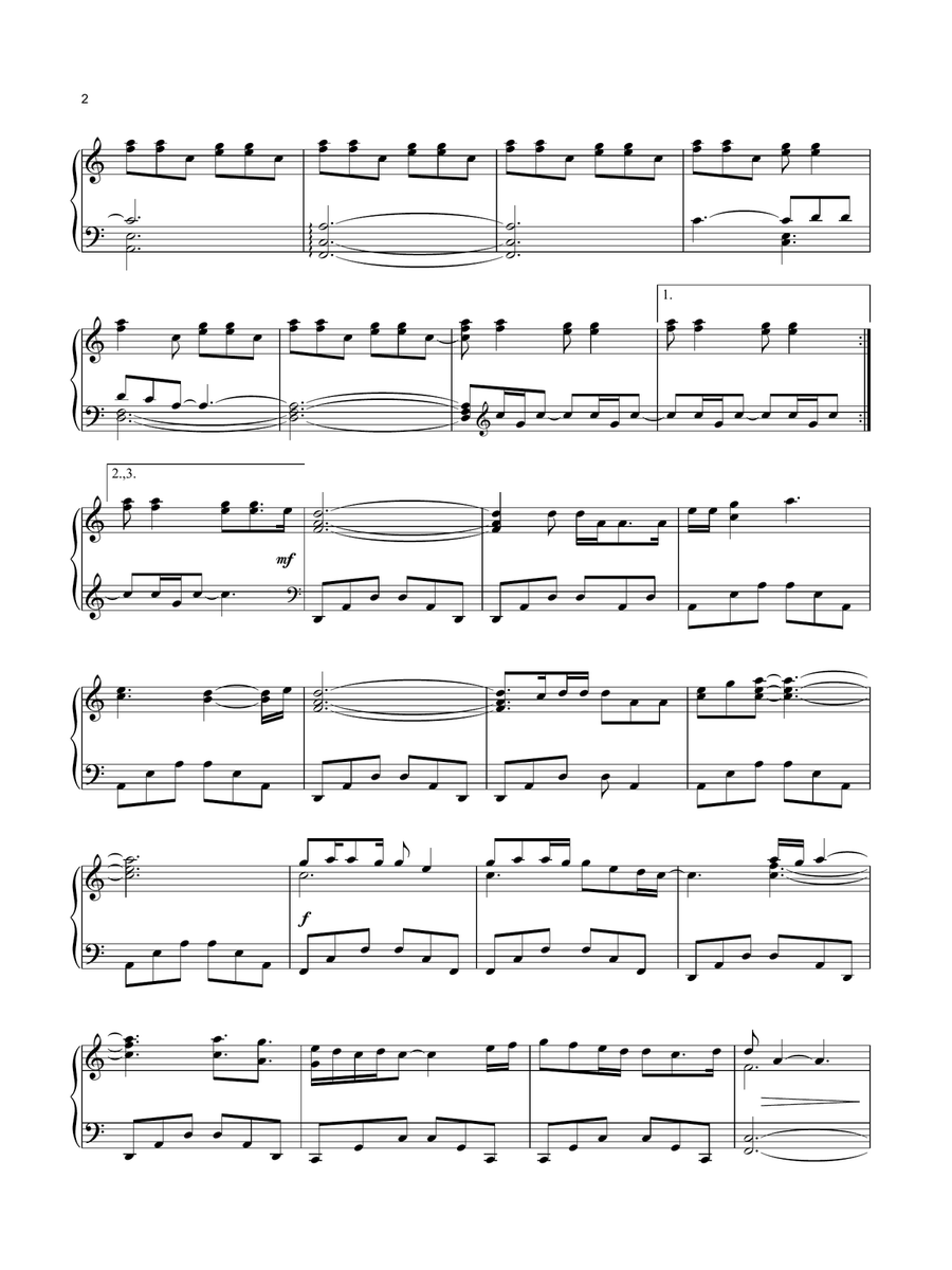 Wash. Piano Solo scores gallery preview page 2