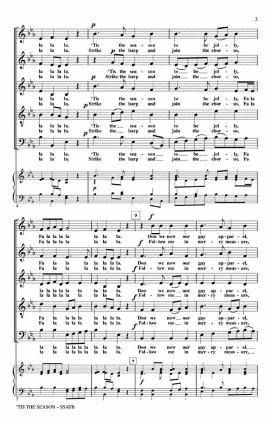 Tis the Season – A Christmas Madrigal SSATB scores gallery preview page 3
