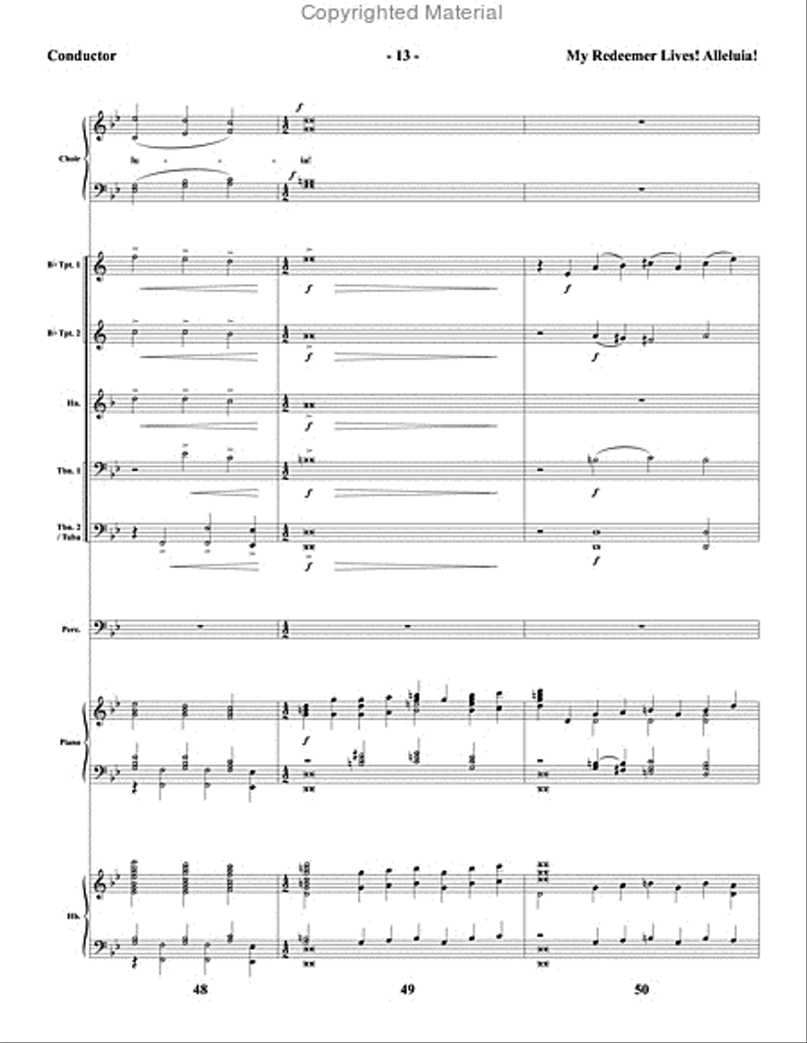 My Redeemer Lives! Alleluia! - Brass and Percussion Score and Parts Choir scores gallery preview page 14