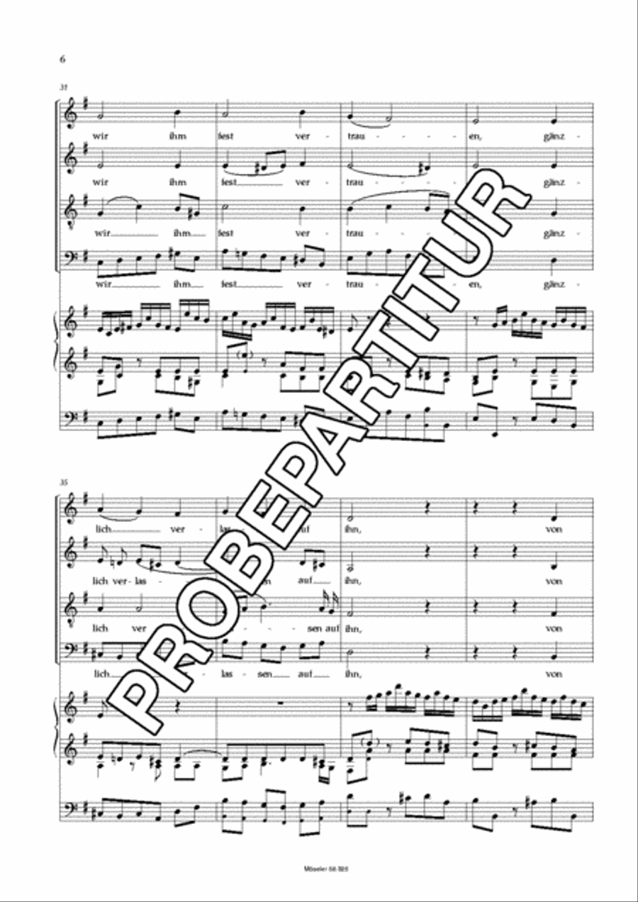 Sei Lob und Preis mit Ehren BWV 167 4-Part scores gallery preview page 7