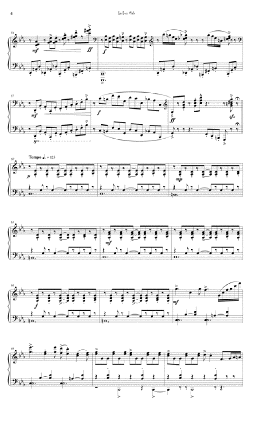 La Luz Mala Piano Solo scores gallery preview page 4
