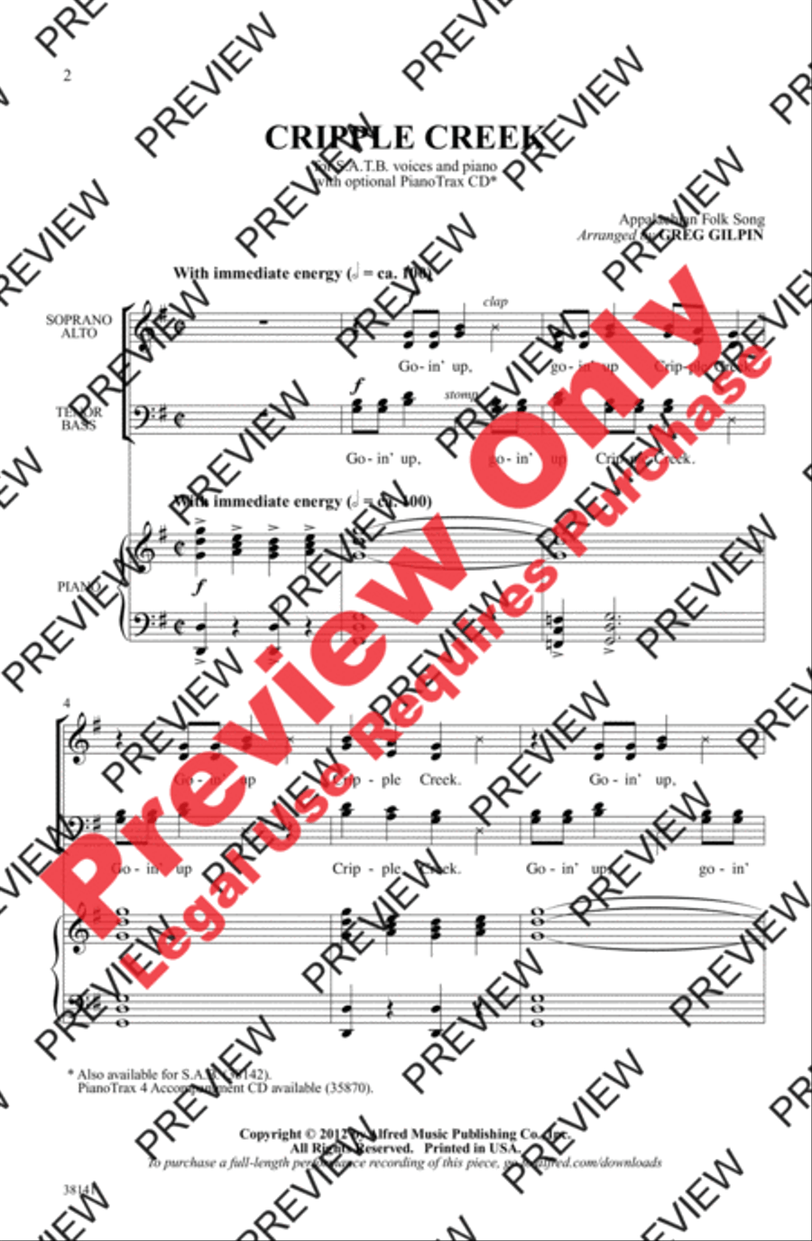 Cripple Creek Cripple Creek 4-Part scores gallery preview page 2