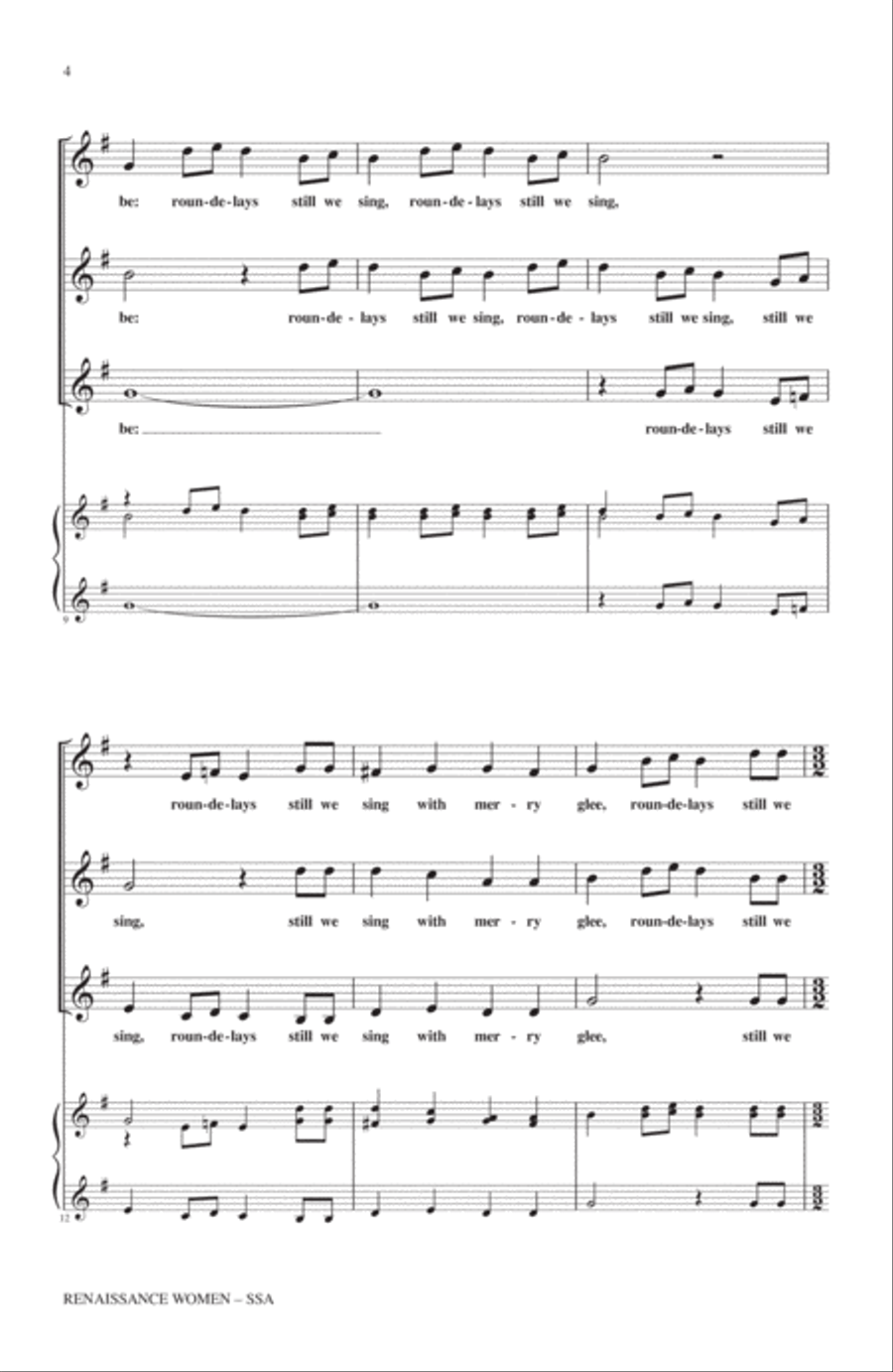 How Merrily We Live SSA scores gallery preview page 2